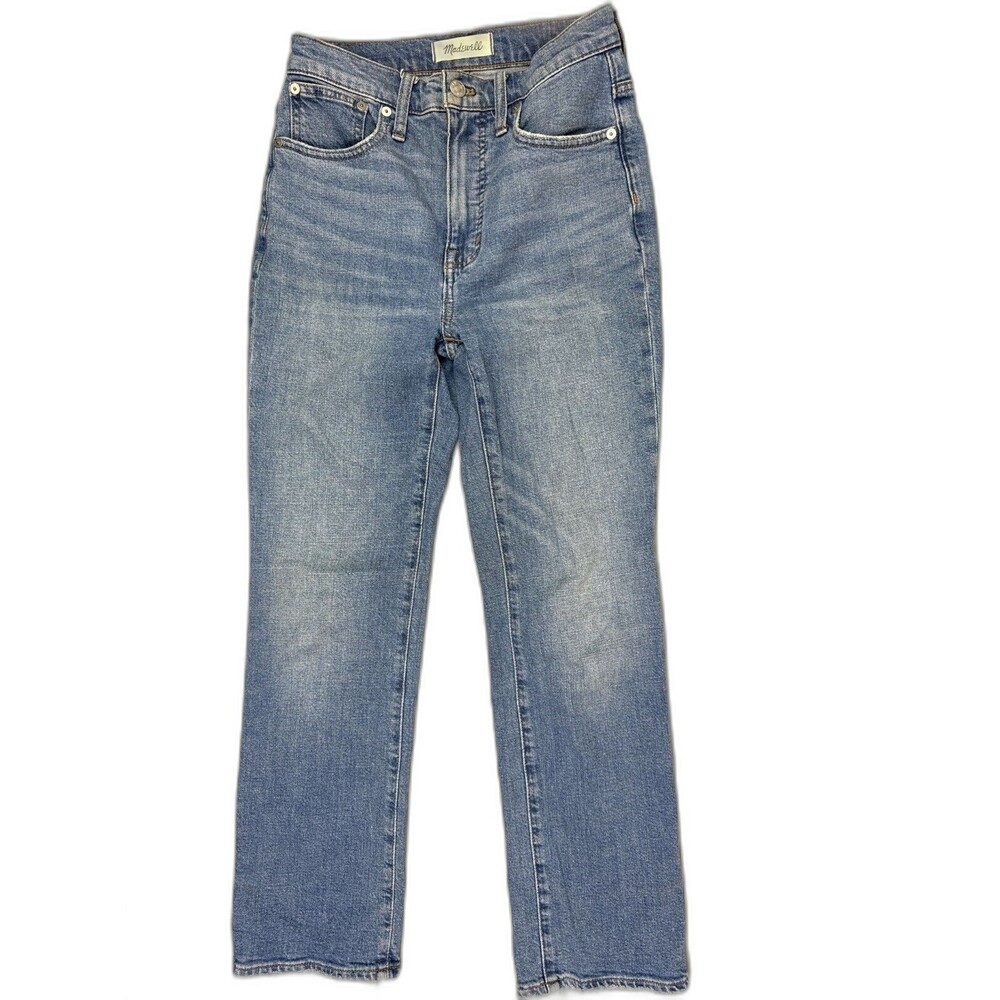 Madewell Size 24 womens Jeans Slim Demi Boot Mid Rise Stretch Med Wash
